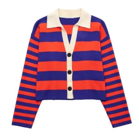 Zara striped knit cardigan - Picture 5 of 10